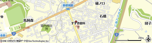 秋田県にかほ市平沢清水尻132周辺の地図
