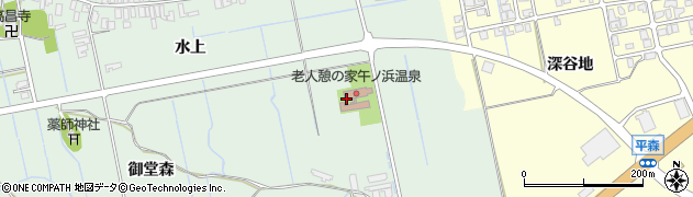 にかほ市　老人憩の家・午ノ浜温泉周辺の地図