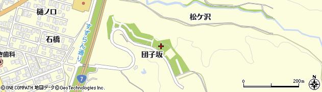秋田県にかほ市平沢（団子坂）周辺の地図