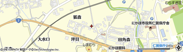 秋田県にかほ市平沢舟橋75周辺の地図