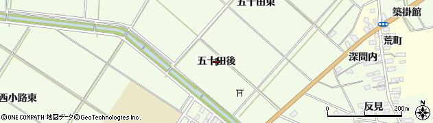 秋田県横手市平鹿町上吉田（五十田後）周辺の地図