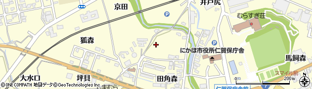 秋田県にかほ市平沢田角森167周辺の地図