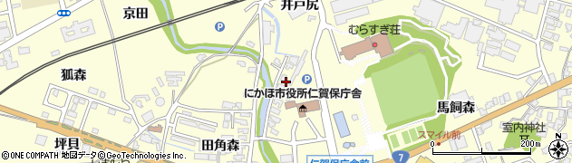 秋田県にかほ市平沢（鳥ノ子渕）周辺の地図