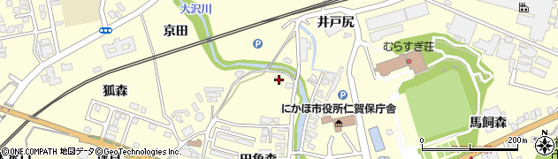 秋田県にかほ市平沢田角森8周辺の地図