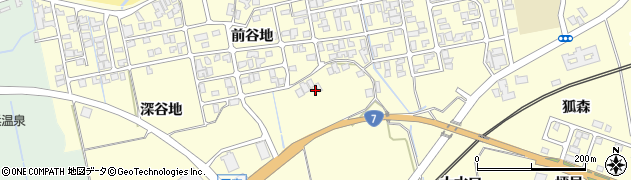 秋田県にかほ市平沢前谷地223周辺の地図