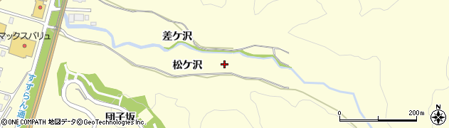 秋田県にかほ市平沢（松ケ沢）周辺の地図