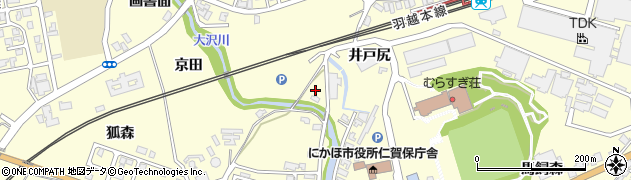 秋田県にかほ市平沢田角森14周辺の地図