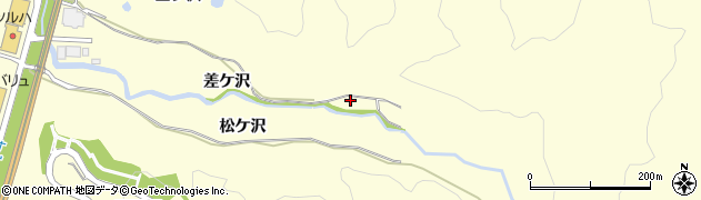 秋田県にかほ市平沢（差ケ沢）周辺の地図