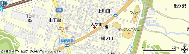 秋田県にかほ市平沢天ケ町34周辺の地図