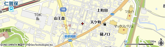 秋田県にかほ市平沢天ケ町19周辺の地図