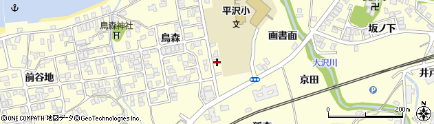 秋田県にかほ市平沢狐森74-2周辺の地図