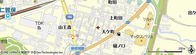 秋田県にかほ市平沢天ケ町21-5周辺の地図
