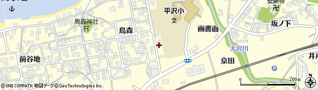 秋田県にかほ市平沢狐森74-3周辺の地図