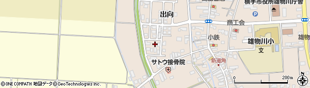 秋田県横手市雄物川町今宿出向187周辺の地図