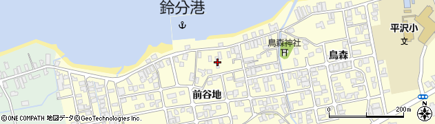 秋田県にかほ市平沢前谷地82周辺の地図