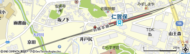 秋田県にかほ市平沢井戸尻31周辺の地図