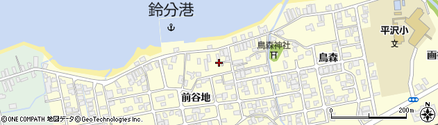 秋田県にかほ市平沢前谷地87周辺の地図