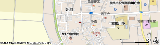 秋田県横手市雄物川町今宿出向195周辺の地図