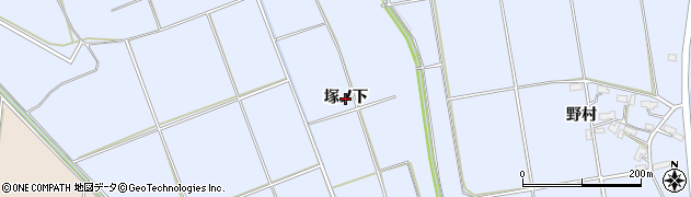 秋田県横手市平鹿町中吉田（塚ノ下）周辺の地図