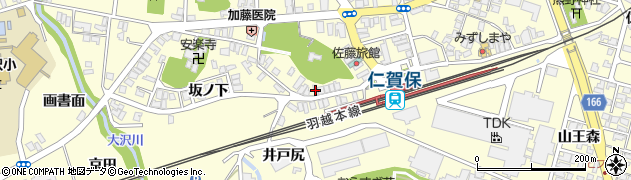 秋田県にかほ市平沢（清水）周辺の地図