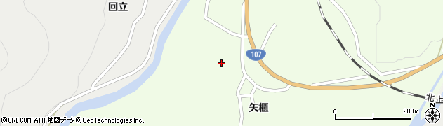 秋田県横手市山内大沢（上長瀞）周辺の地図