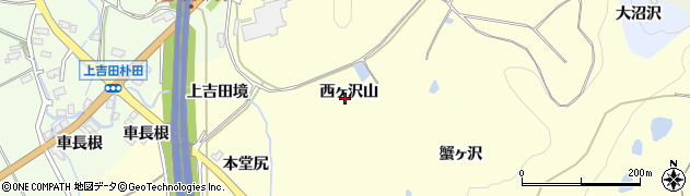 秋田県横手市平鹿町醍醐（西ヶ沢）周辺の地図