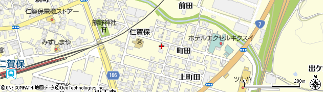 秋田県にかほ市平沢町田20周辺の地図