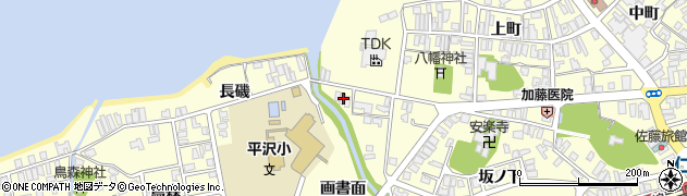 秋田県にかほ市平沢（画書面）周辺の地図