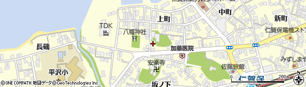 秋田県にかほ市平沢上町75周辺の地図