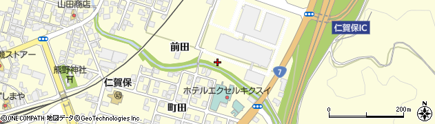 秋田県にかほ市平沢前田44周辺の地図