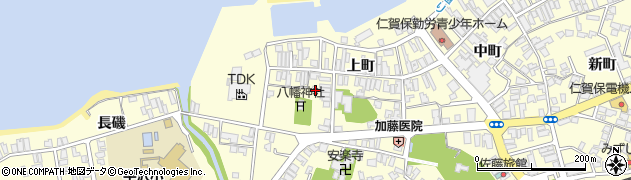 秋田県にかほ市平沢上町14周辺の地図