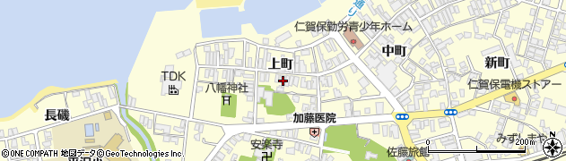 秋田県にかほ市平沢上町68周辺の地図