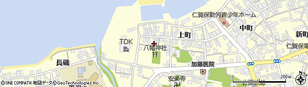 秋田県にかほ市平沢上町23周辺の地図