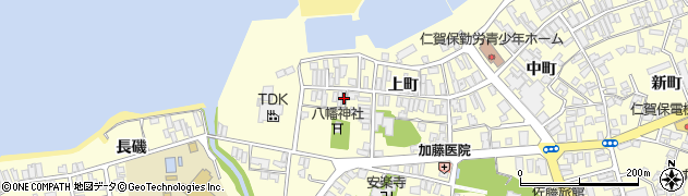 秋田県にかほ市平沢上町21周辺の地図