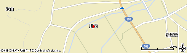 秋田県由利本荘市川西周辺の地図