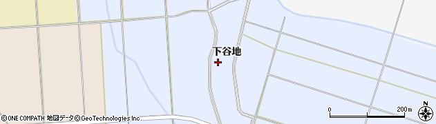 秋田県横手市雄物川町砂子田下谷地周辺の地図