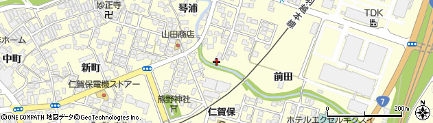秋田県にかほ市平沢前田248周辺の地図