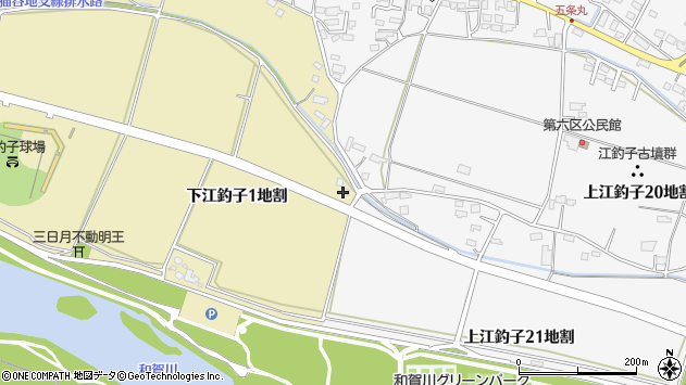 〒024-0073 岩手県北上市下江釣子の地図