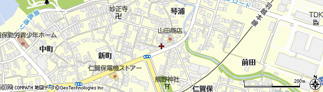 秋田県にかほ市平沢（家ノ後）周辺の地図