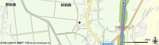 秋田県横手市平鹿町上吉田朴田周辺の地図