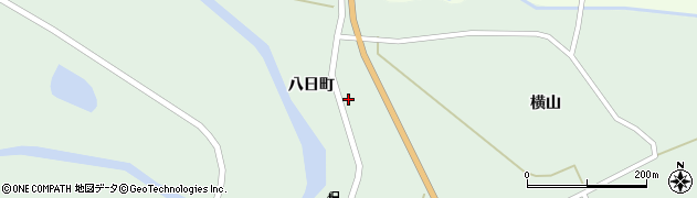 秋田県由利本荘市東由利舘合（八日町）周辺の地図