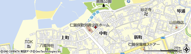 羽後信用金庫仁賀保支店周辺の地図