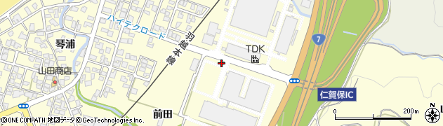 秋田県にかほ市平沢前田201周辺の地図