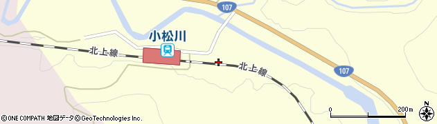 秋田県横手市山内小松川（李原）周辺の地図