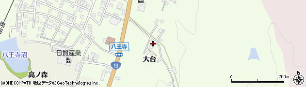 秋田県横手市安田（大台）周辺の地図