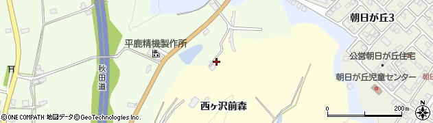 秋田県横手市平鹿町醍醐（西ヶ沢前森）周辺の地図