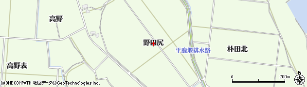秋田県横手市平鹿町上吉田（野田尻）周辺の地図
