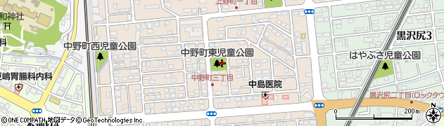 中野町東児童公園周辺の地図