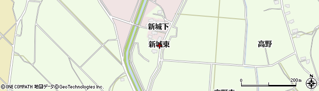 秋田県横手市平鹿町上吉田新城東周辺の地図