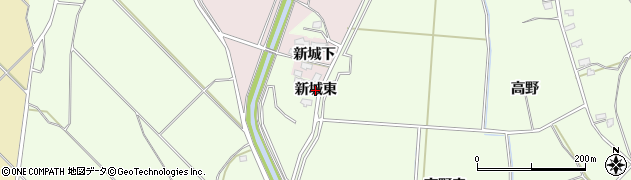 秋田県横手市平鹿町上吉田（新城東）周辺の地図